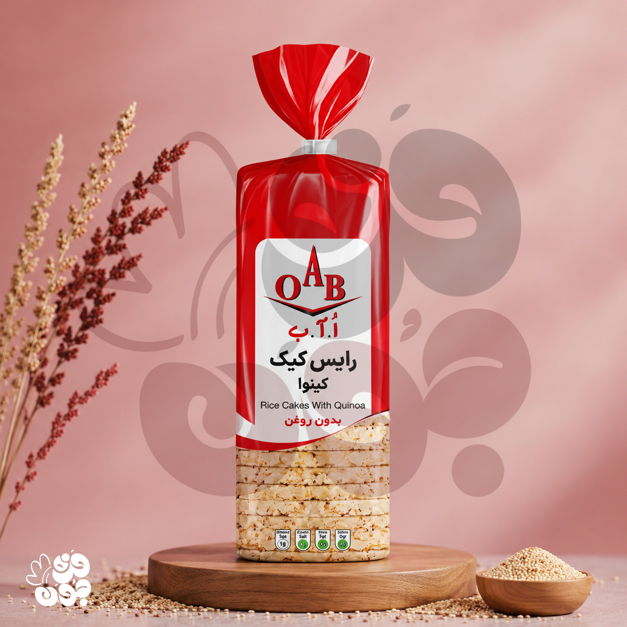 رایس کیک کینوا OAB | میان‌وعده سالم و رژیمی بدون گلوتن