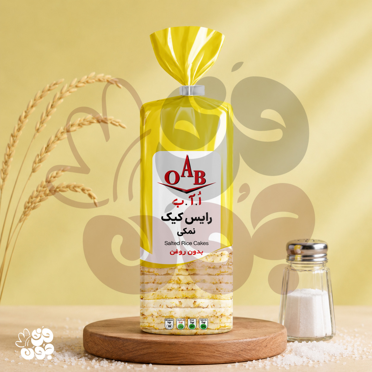 رایس کیک نمکی OAB | میان‌وعده سالم، ترد و بدون روغن