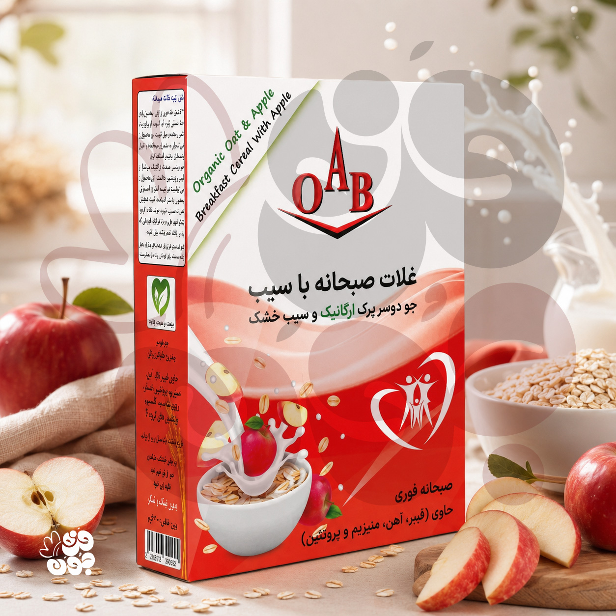 غلات صبحانه با سیب | برند OAB سالم و مقوی
